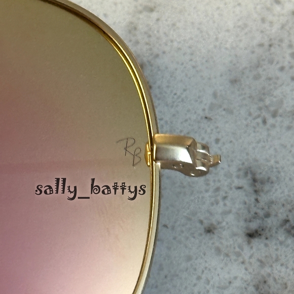 RayBan (Store Display) Aviator Reflective Copper Rose Gold RB3025 Mirror Pink - Picture 9 of 15